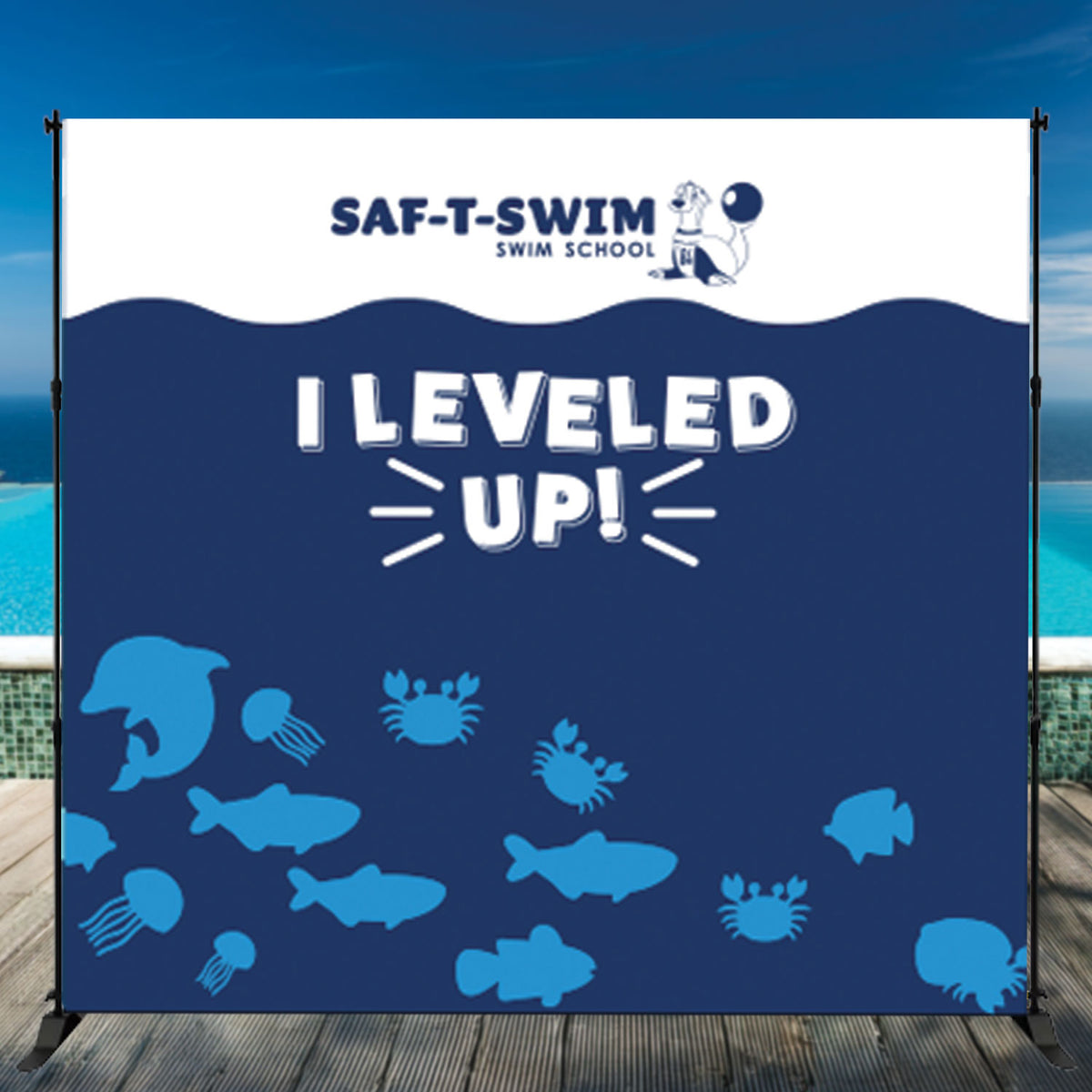 Saf-T-Swim: Slider Banner Stand