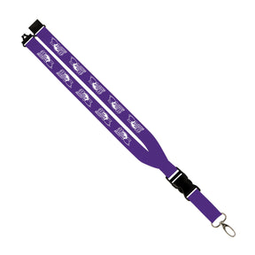 Miller Swim School: 1" Polyester Lanyard w/ Slide Buckle Release, Silver Metal Oval & Convenience Release