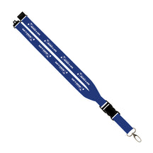 Saf-T-Swim: 1" Polyester Lanyard w/ Slide Buckle Release, Silver Metal Oval & Convenience Release