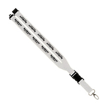 SafeSplash Swim School: 1" Polyester Lanyard w/ Slide Buckle Release, Silver Metal Oval & Convenience Release