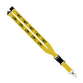 Miller Swim School: 1" Polyester Lanyard w/ Slide Buckle Release, Silver Metal Oval & Convenience Release