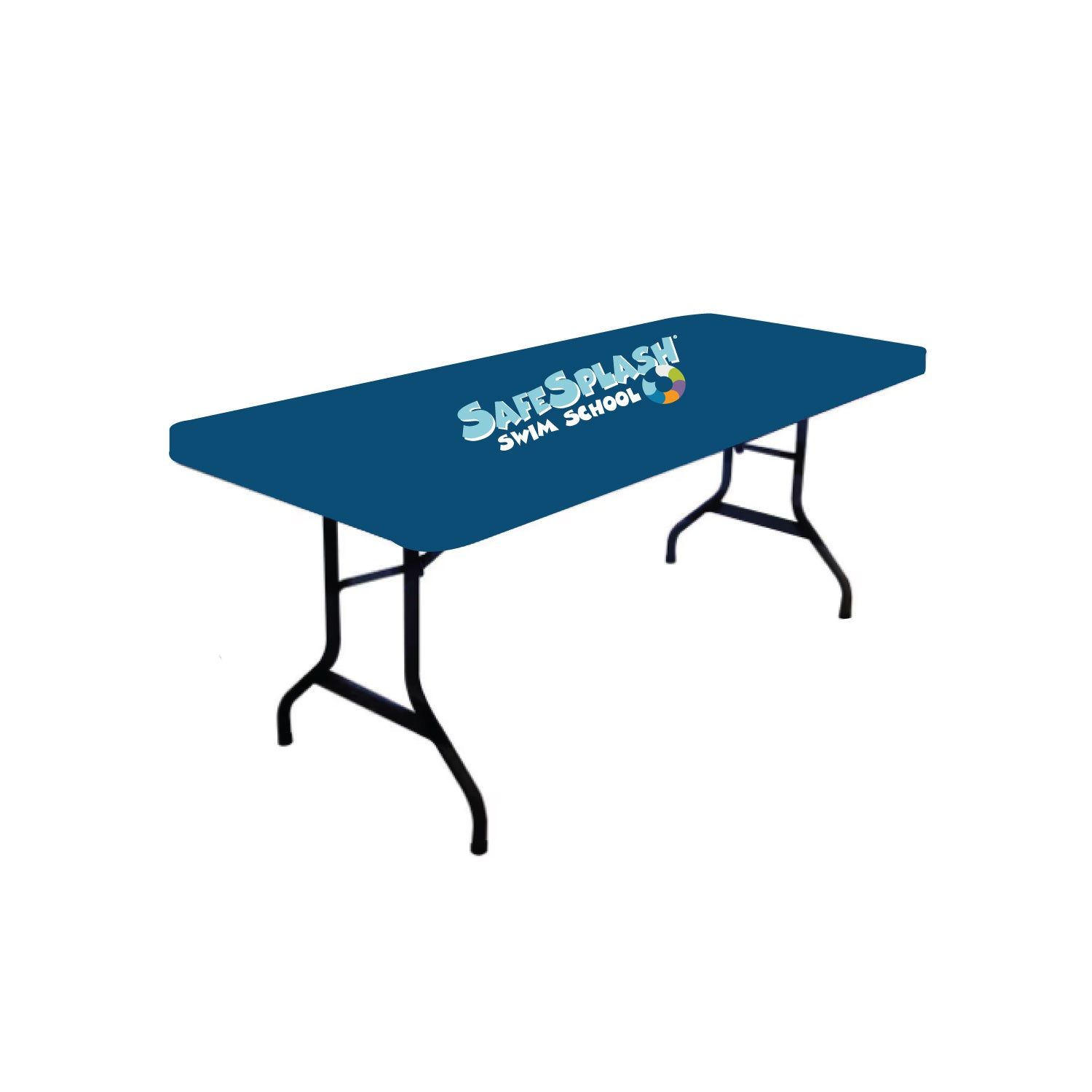 SafeSplash Swim School: Tablecloth - 6ft Multi-Stretch Table Cap