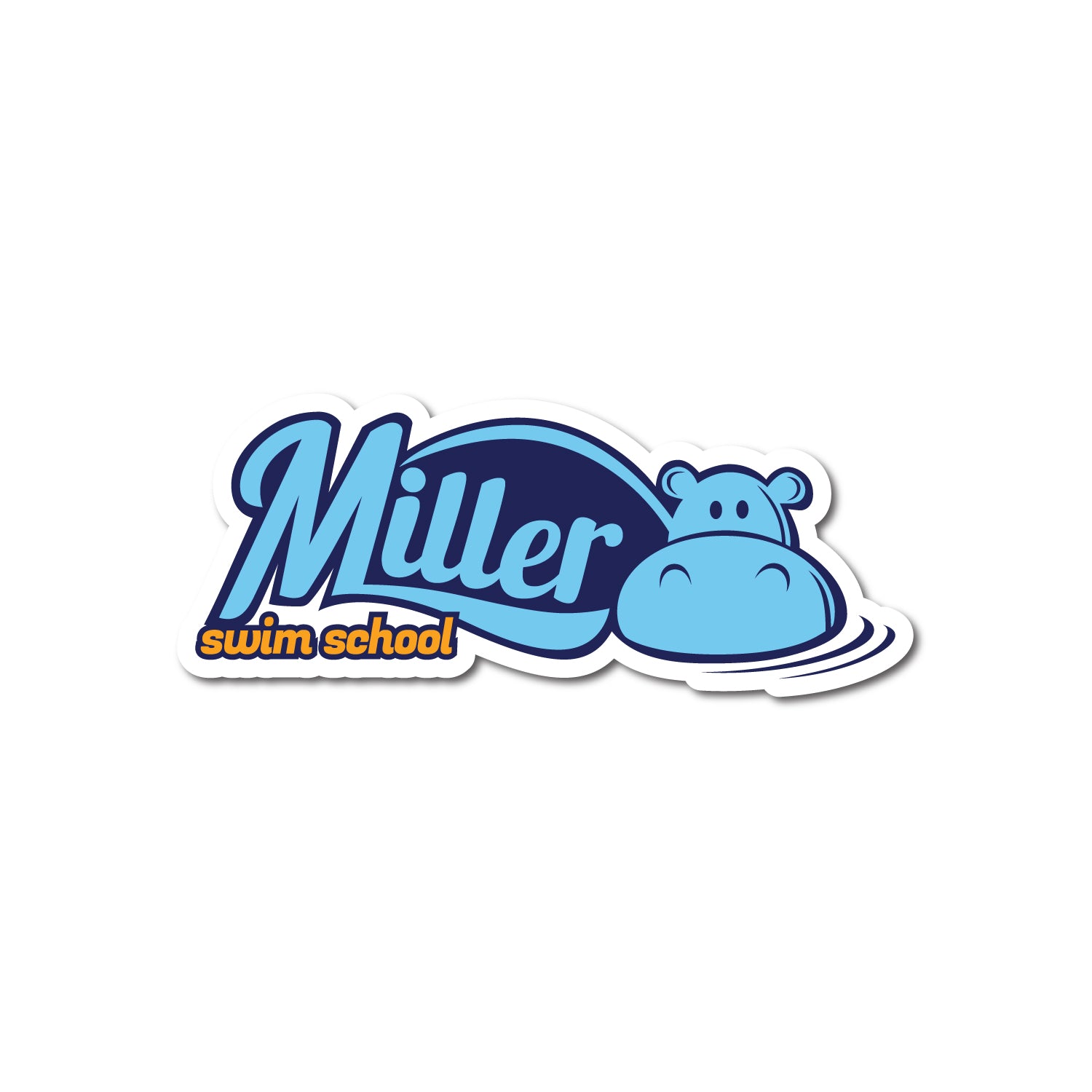 Miller Swim School: Stickers - logo die cut
