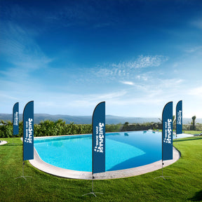 SafeSplash Swim School: 14ft. Feather Flag