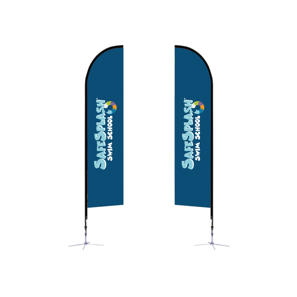 SafeSplash Swim School: 14ft. Feather Flag