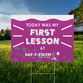 Saf-T-Swim: First Lesson Sign