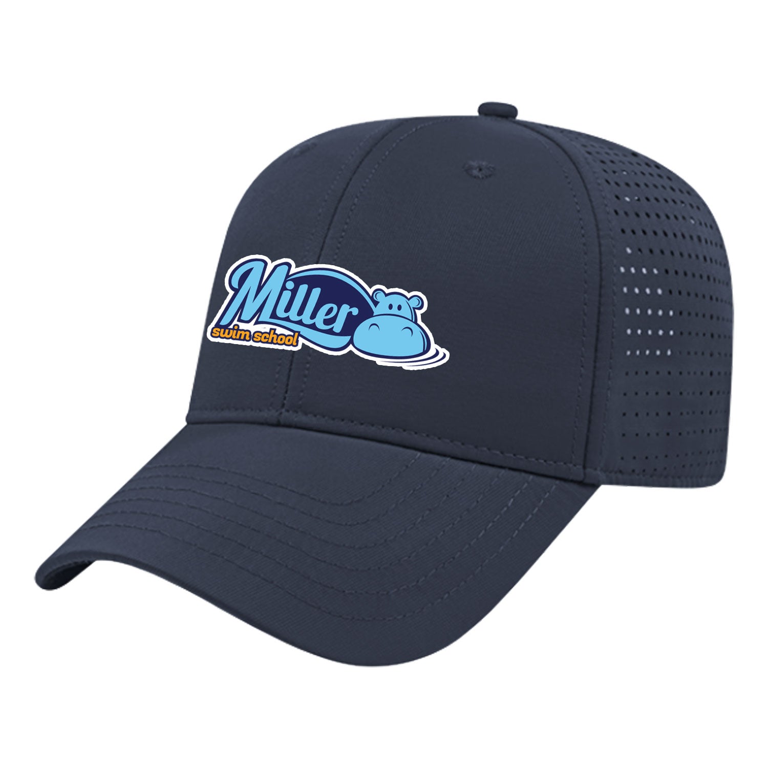 Miller Swim School: Perforated Polyester Cap