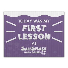 SafeSplash Swim School: First Lesson Sign