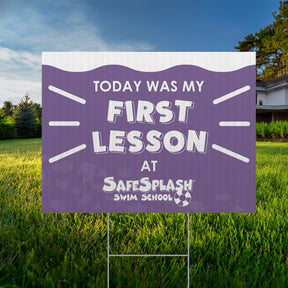 SafeSplash Swim School: First Lesson Sign