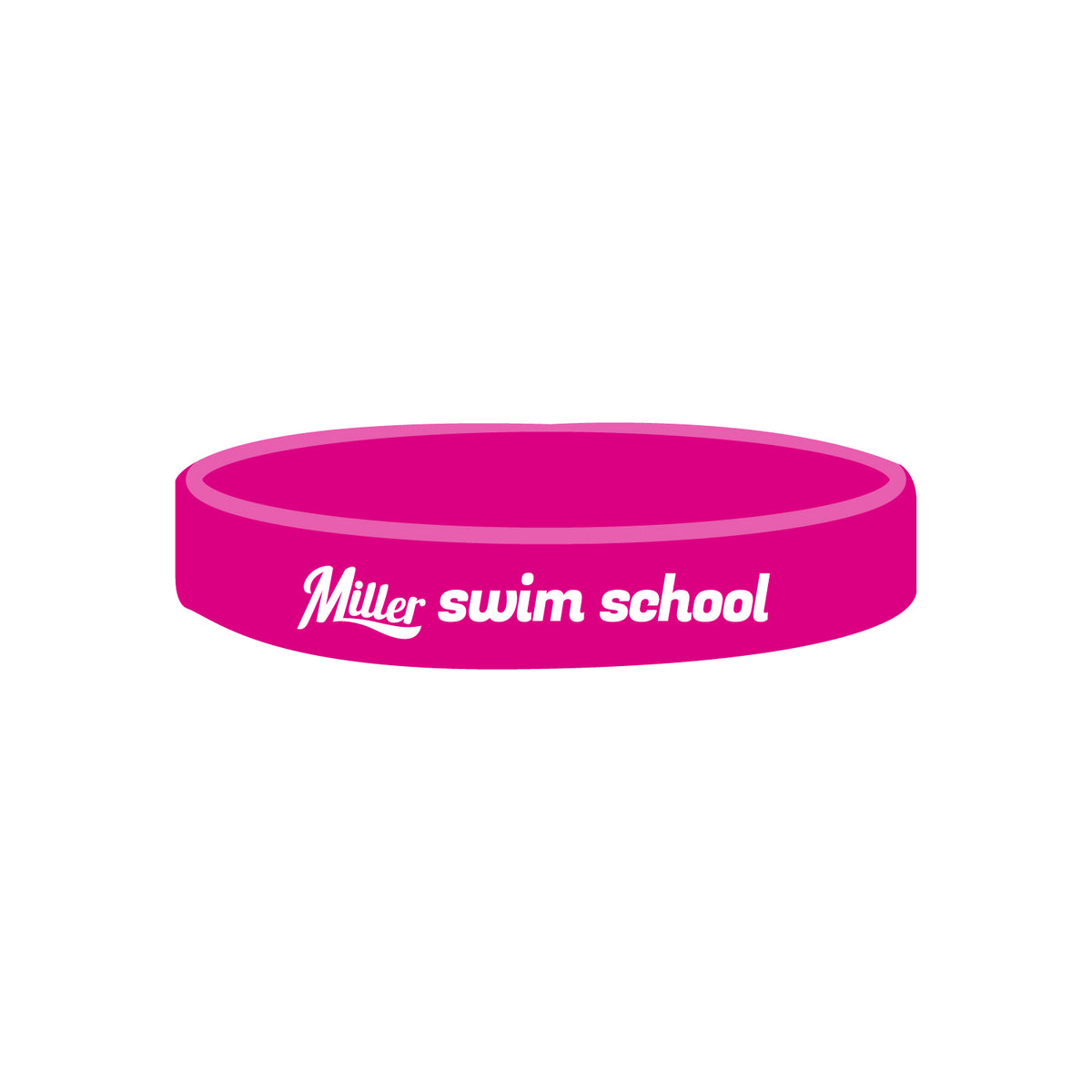 Miller Swim School: Silicone Wristband - Solid Color