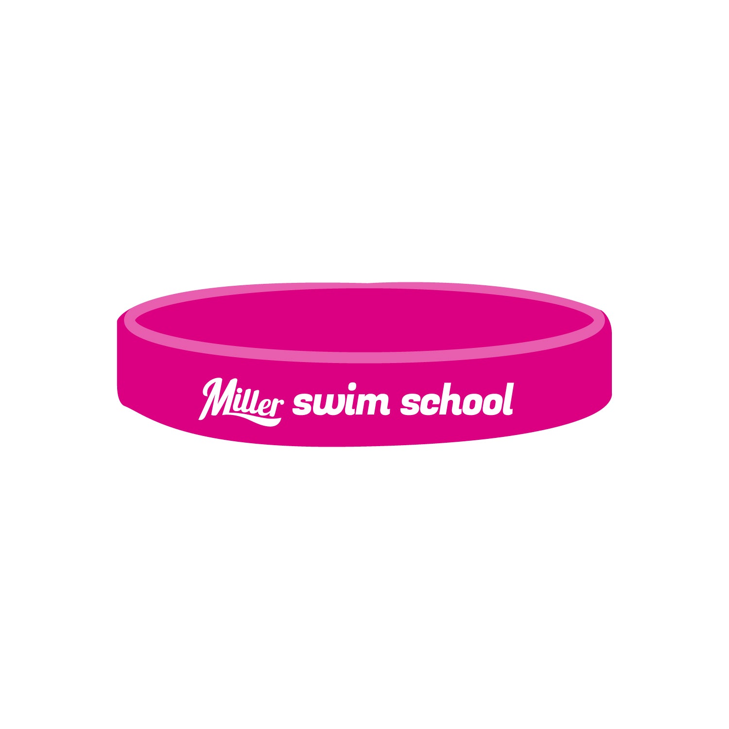 Miller Swim School: Silicone Wristband - Solid Color