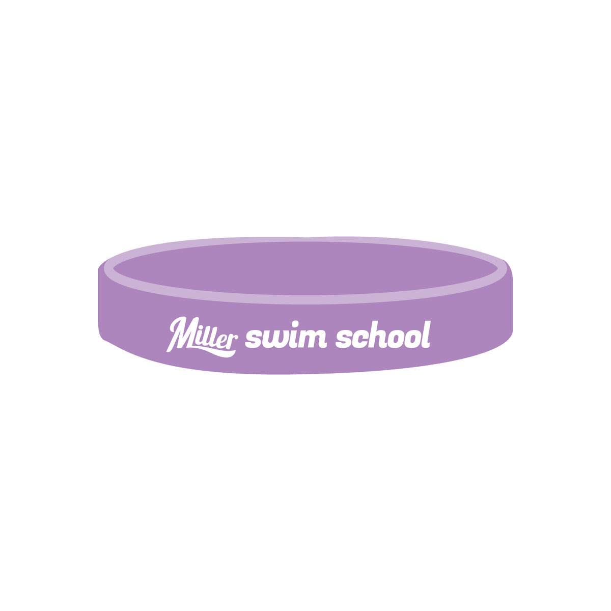 Miller Swim School: Silicone Wristband - Solid Color