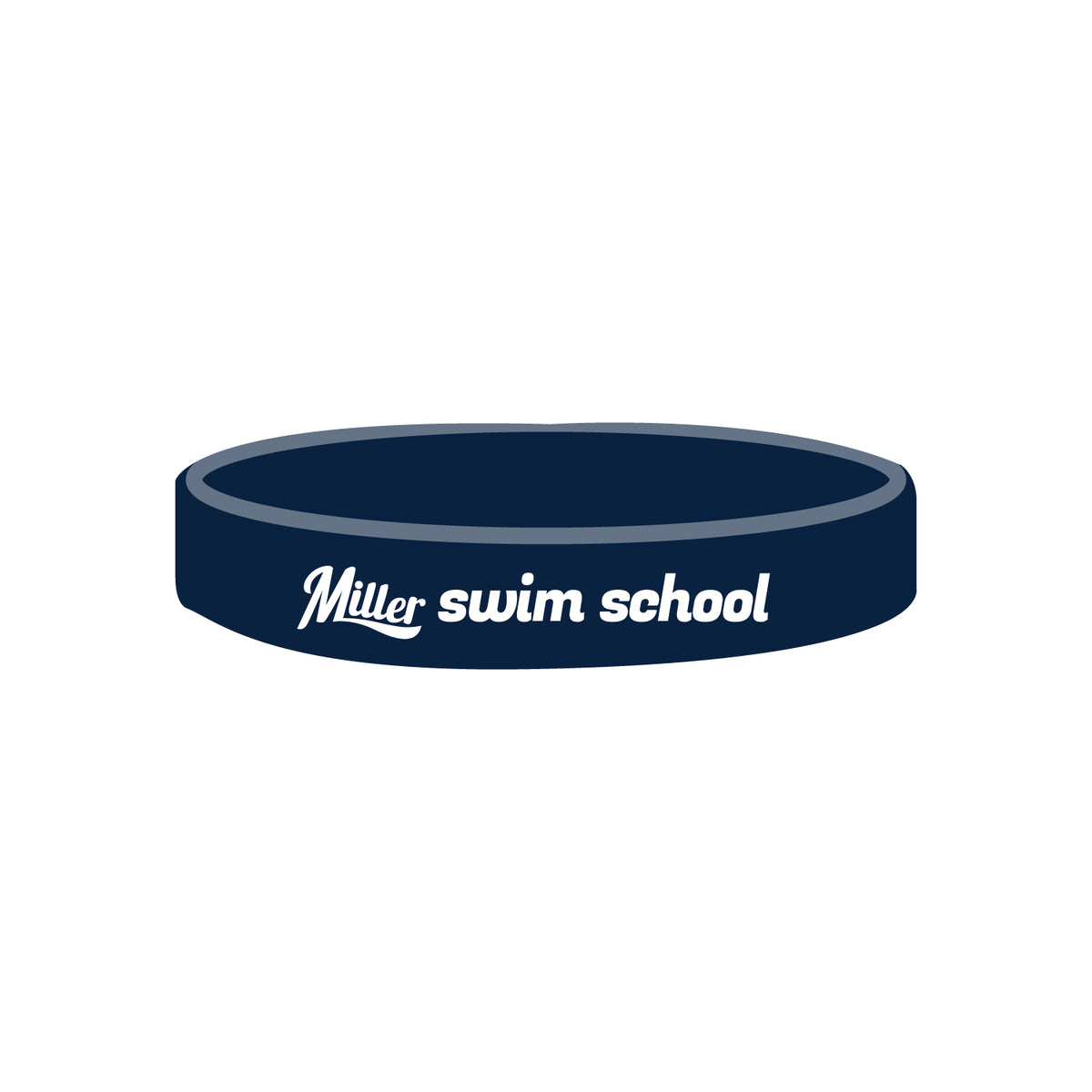 Miller Swim School: Silicone Wristband - Solid Color