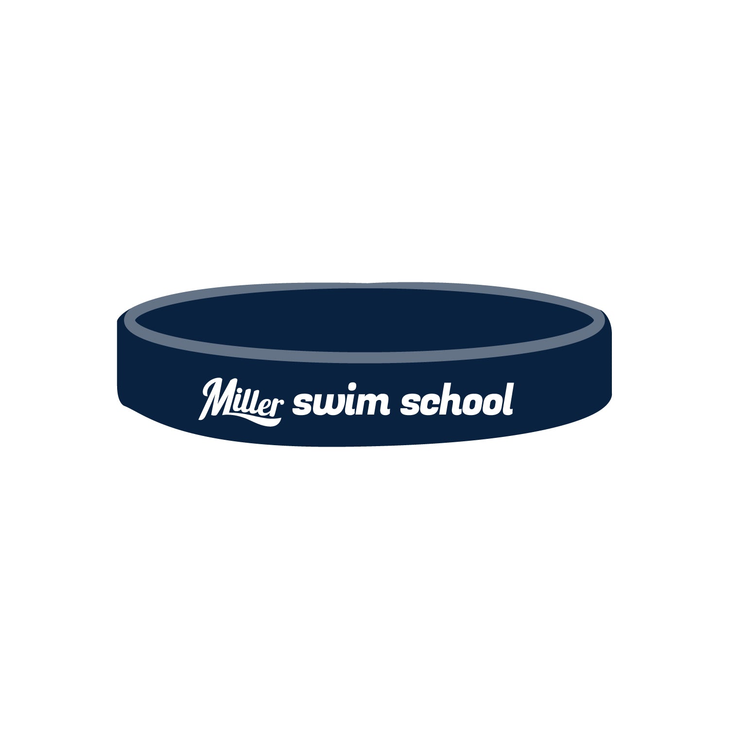 Miller Swim School: Silicone Wristband - Solid Color