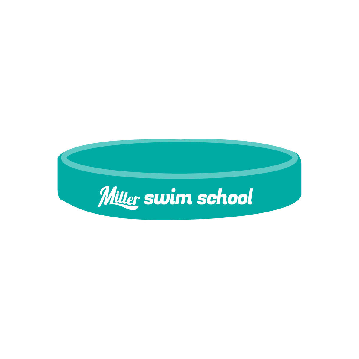 Miller Swim School: Silicone Wristband - Solid Color