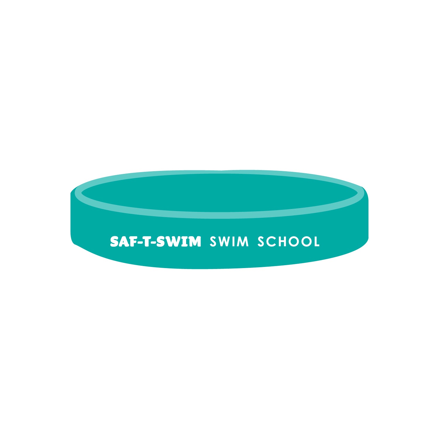 Saf-T-Swim: 1/2" Silicone Wristband - Solid