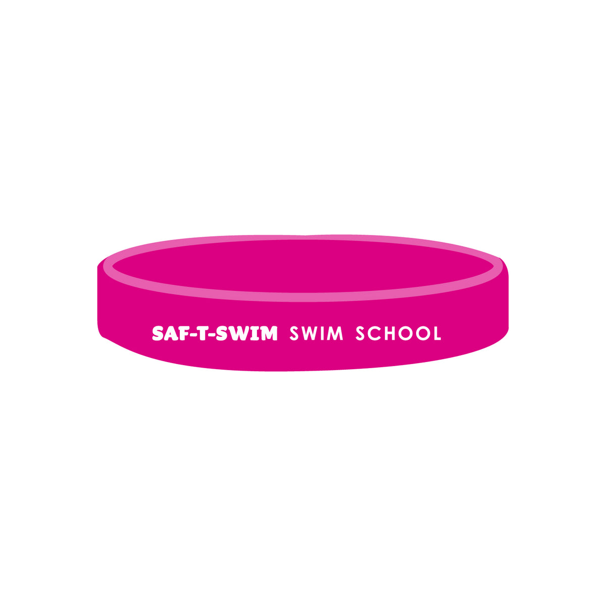 Saf-T-Swim: 1/2" Silicone Wristband - Solid