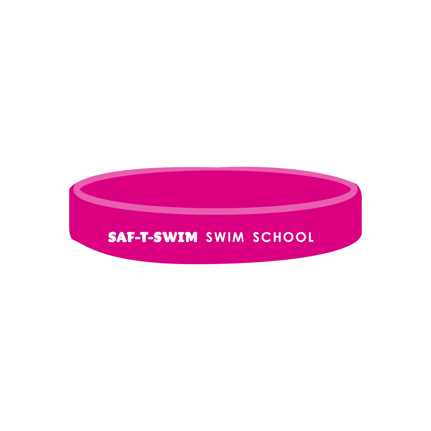 Saf-T-Swim: 1/2" Silicone Wristband - Solid