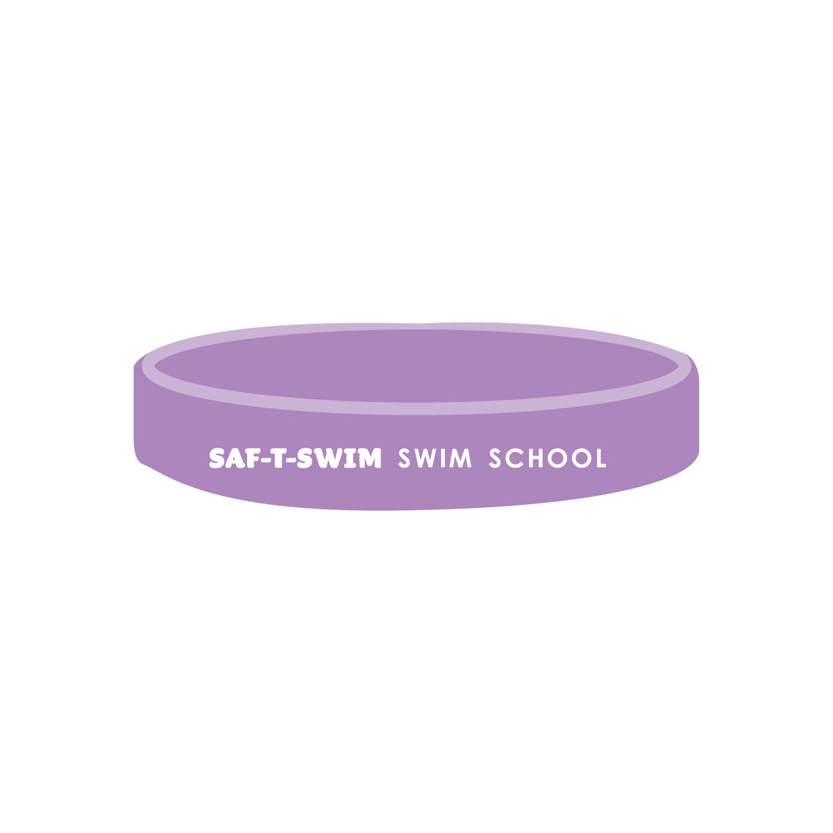 Saf-T-Swim: 1/2" Silicone Wristband - Solid