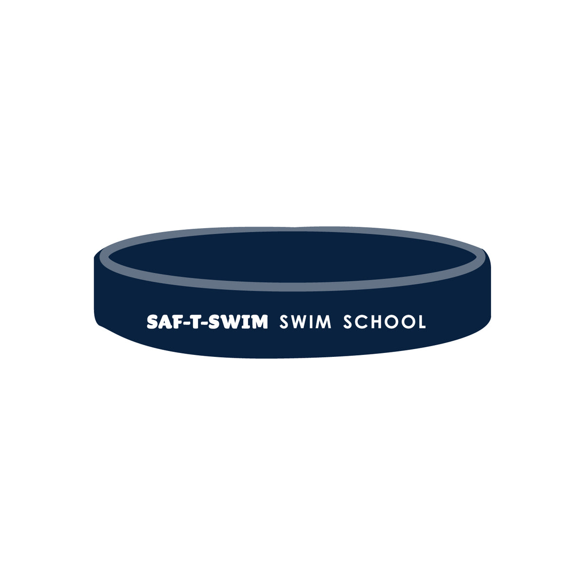Saf-T-Swim: 1/2" Silicone Wristband - Solid