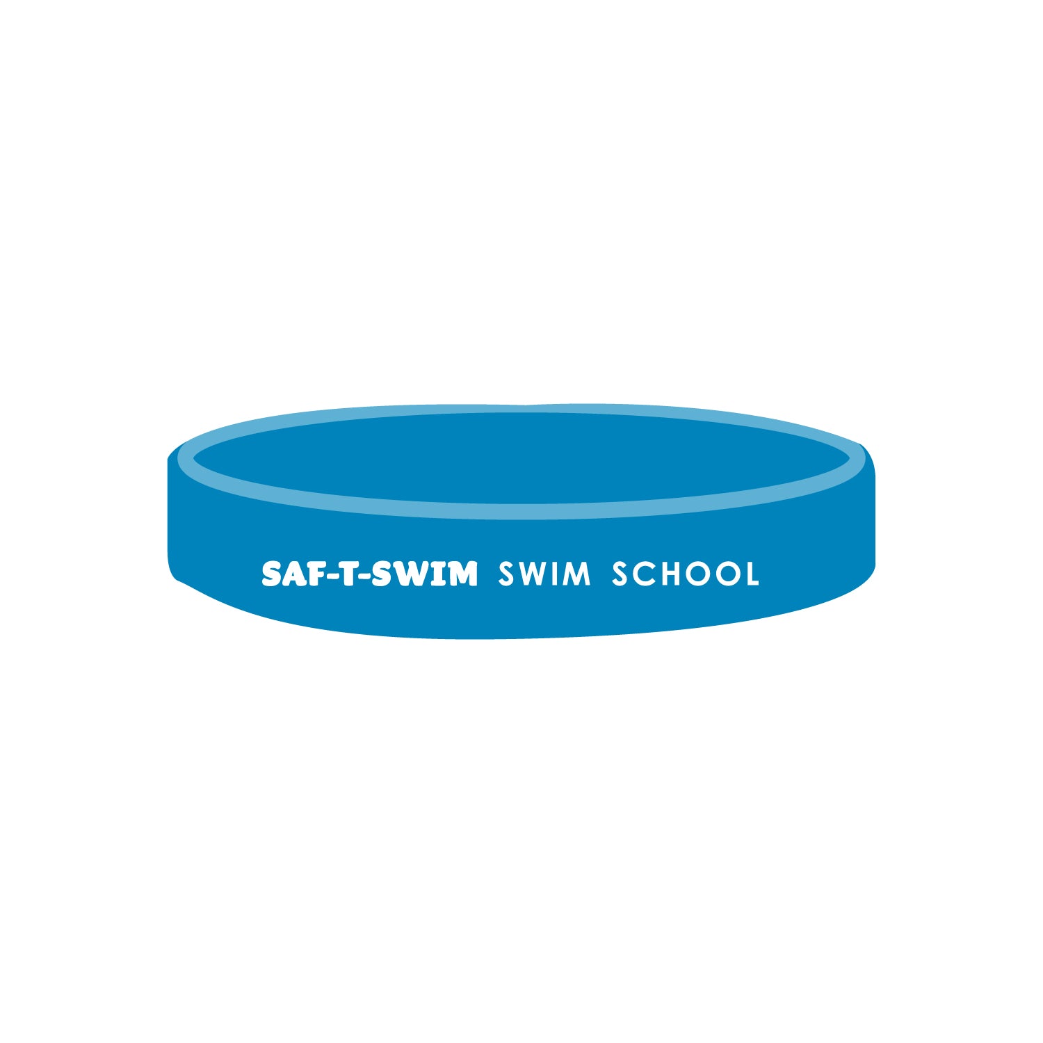 Saf-T-Swim: 1/2" Silicone Wristband - Solid