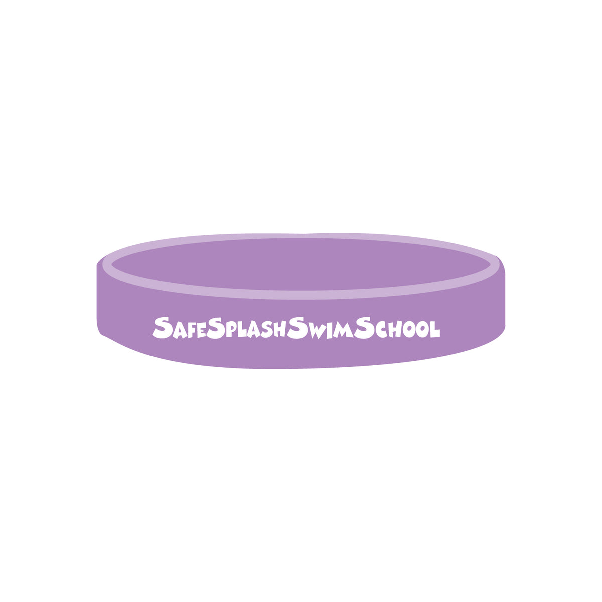 SafeSplash Swim School: Silicone Wristband - Solid Color