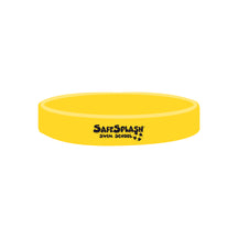 SafeSplash Swim School: 1/2" Debossed Color Filled Silicone Wristbands