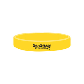 SafeSplash Swim School: 1/2" Debossed Color Filled Silicone Wristbands