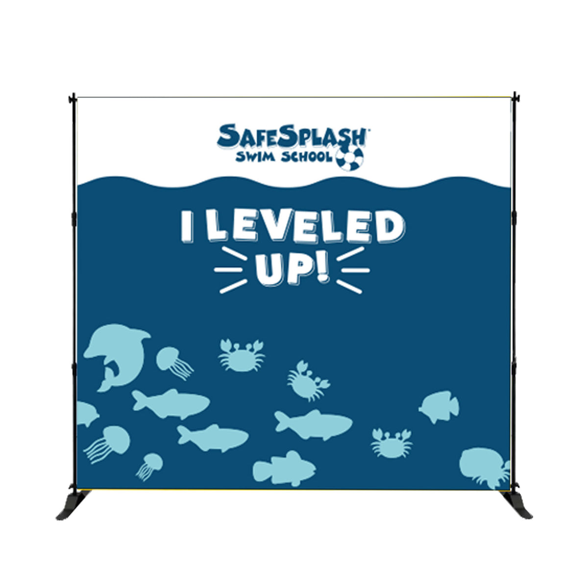 SafeSplash Swim School: Slider Banner Stand