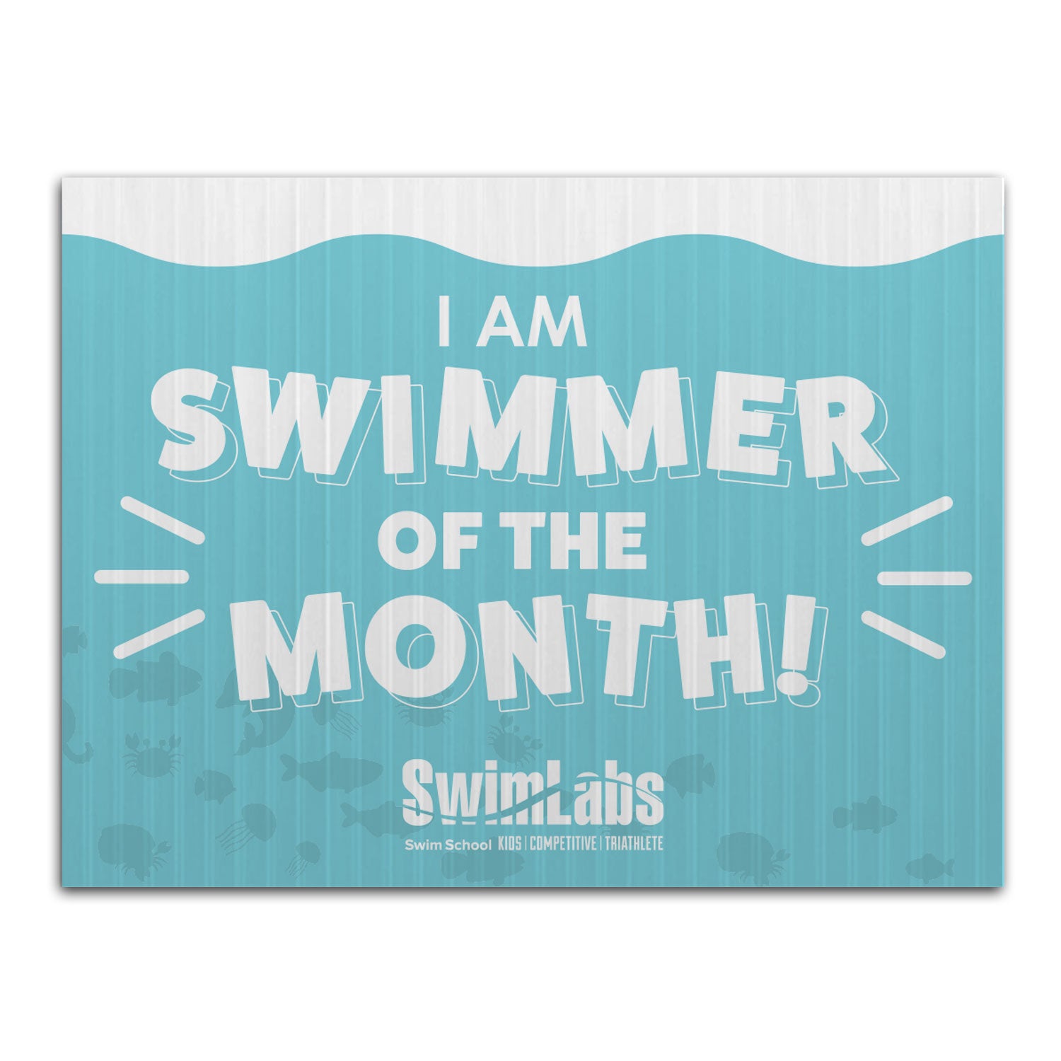 SwimLabs: Swimmer of the Month Sign